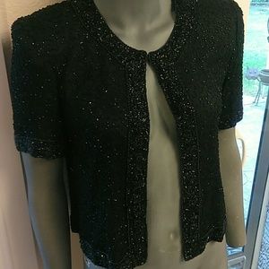 Vintage black beaded jacket